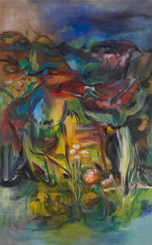 Dawn month 240x150cm oil on linen 2012